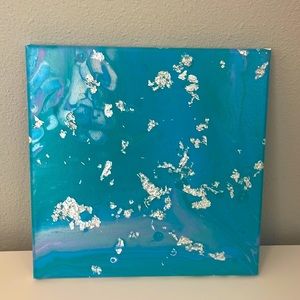 Pour art/foil canvas 12x12”